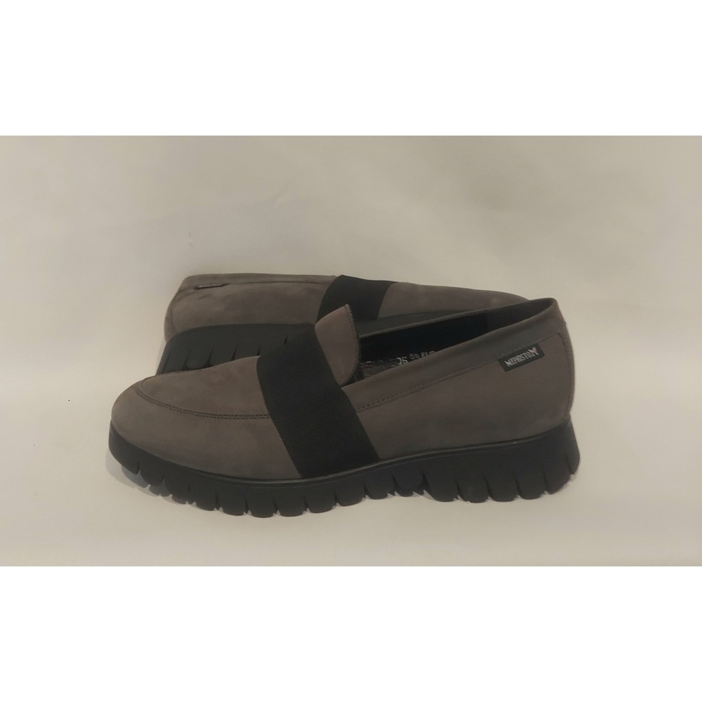Mephisto Womens Gray Loriane Bucksoft Suede Leather Slip-Ons Loafers Size 8